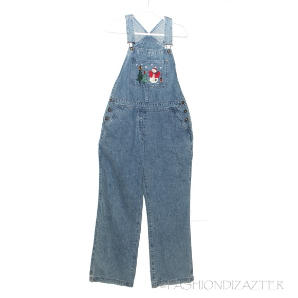 Christopher & Banks Denim - Christopher & Banks Christmas Denim Overalls
